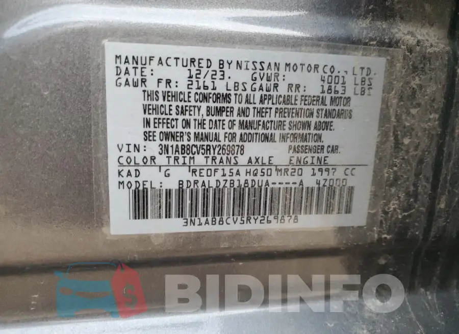 3N1AB8CV5RY269878 Photo# 13