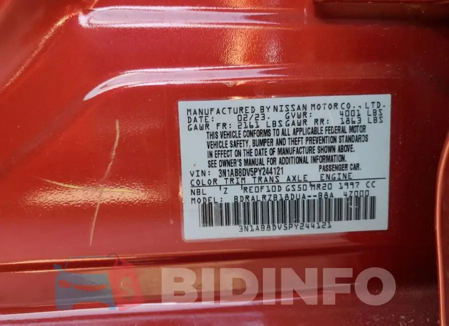 3N1AB8DV5PY244121 Photo# 13