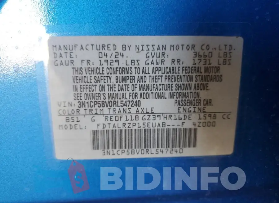 3N1CP5BV0RL547240 Photo# 13