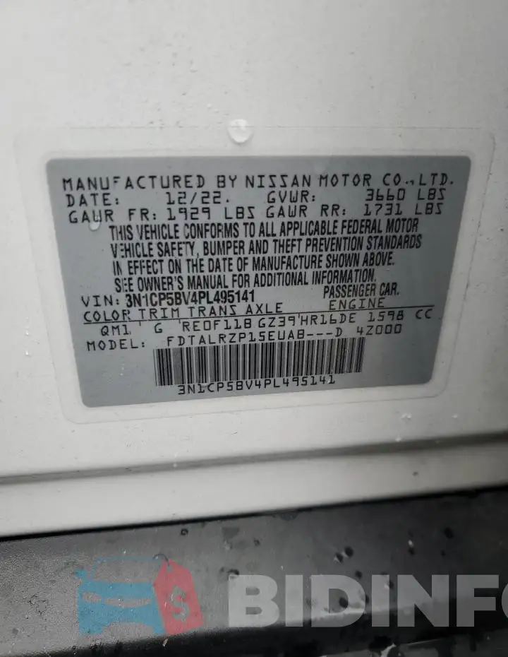 3N1CP5BV4PL495141 Photo# 13
