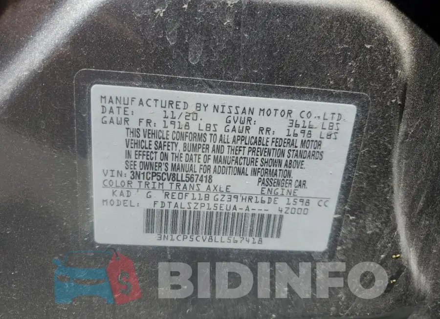 3N1CP5CV8LL567418 Photo# 12