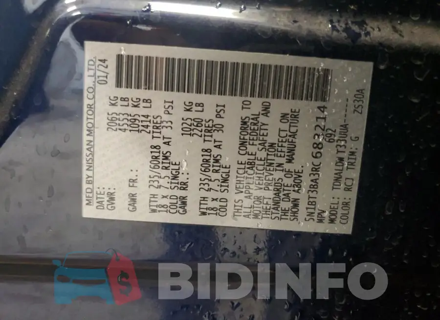 5N1BT3BA3RC683214 Photo# 14