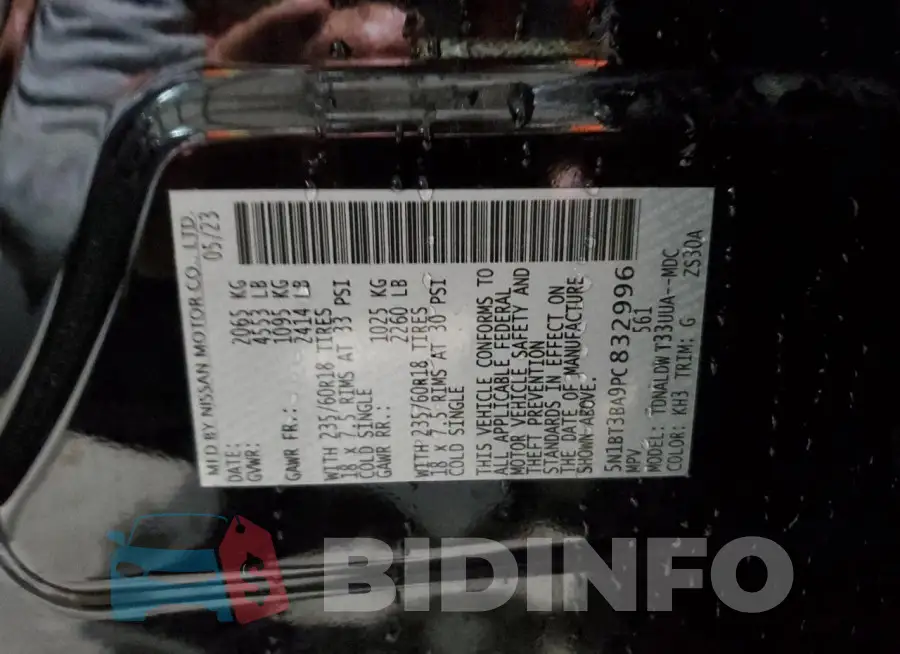 5N1BT3BA9PC832996 Photo# 13