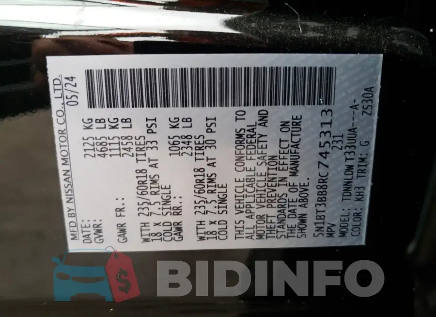 5N1BT3BB8RC745313 Photo# 14