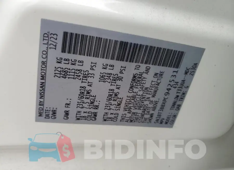 5N1BT3BBXPC942531 Photo# 13