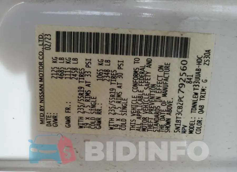 5N1BT3CB2PC792560 Photo# 13