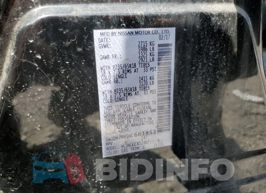 5N1DR2MM5HC661853 Photo# 14