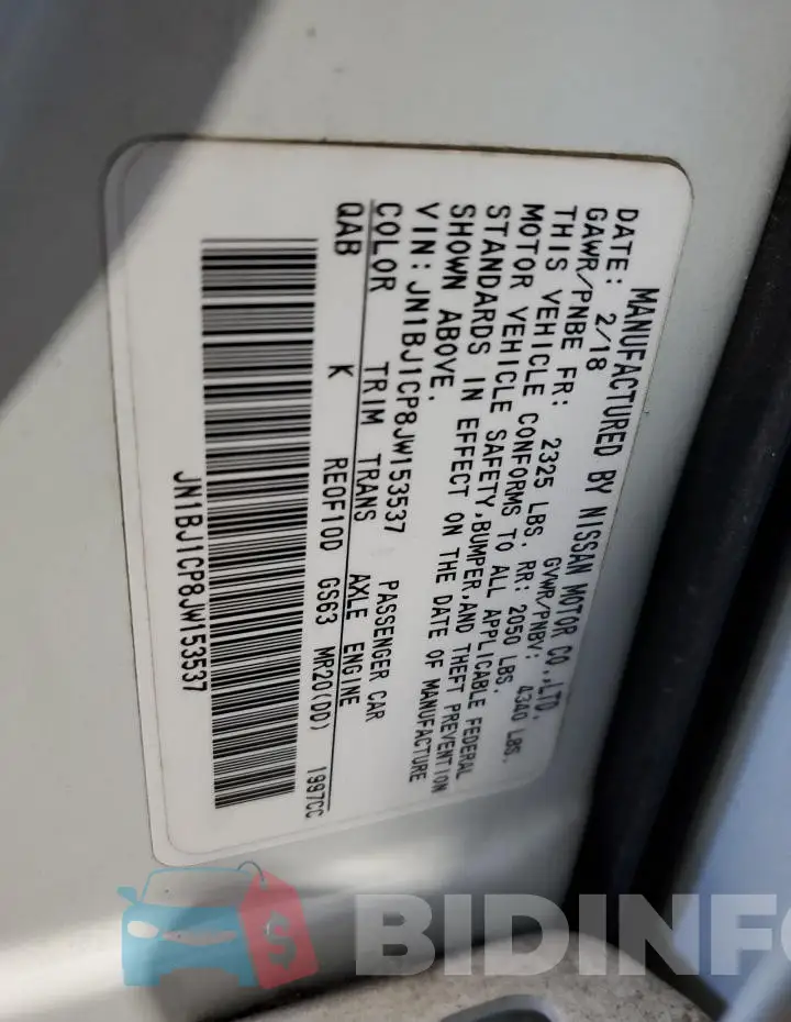 JN1BJ1CP8JW153537 Photo# 13