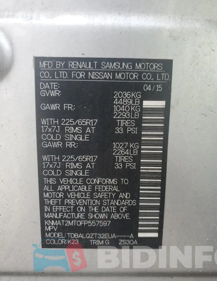 KNMAT2MT0FP557597 Photo# 12