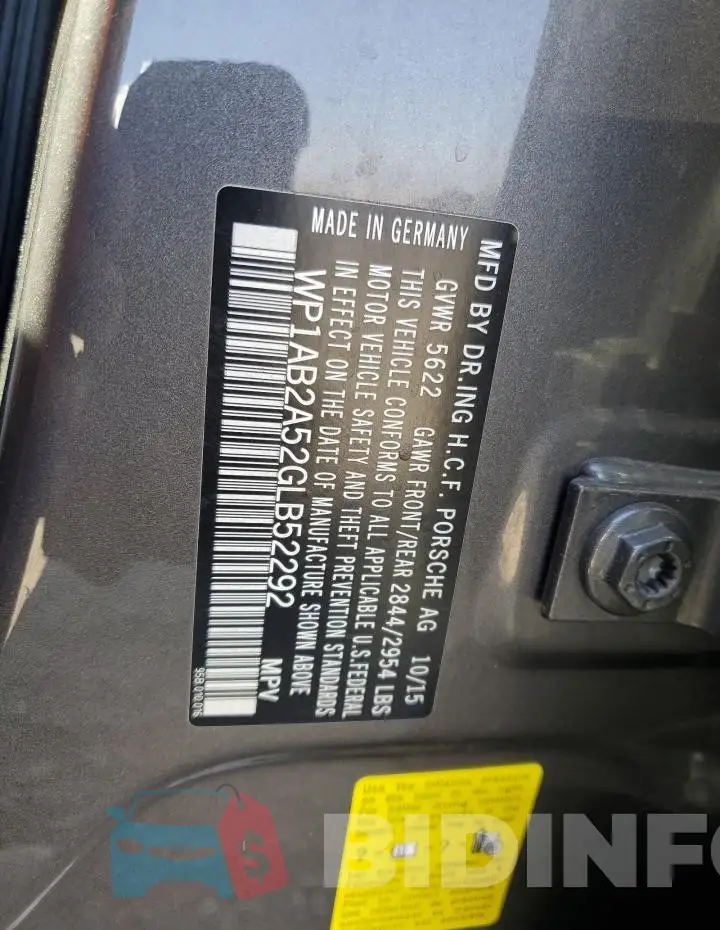 WP1AB2A52GLB52292 Photo# 13