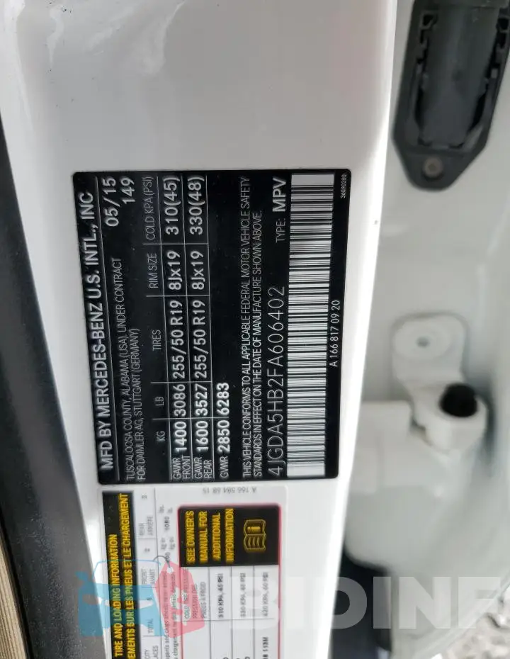 4JGDA5HB2FA606402 Photo# 14