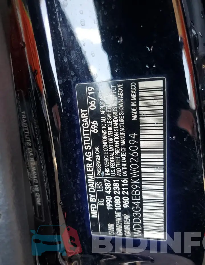 WDD3G4EB9KW026094 Photo# 12