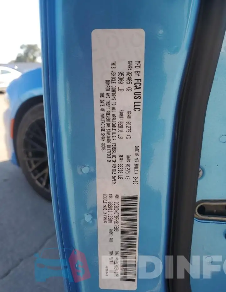 2C3CDXCT8FH917583 Photo# 12