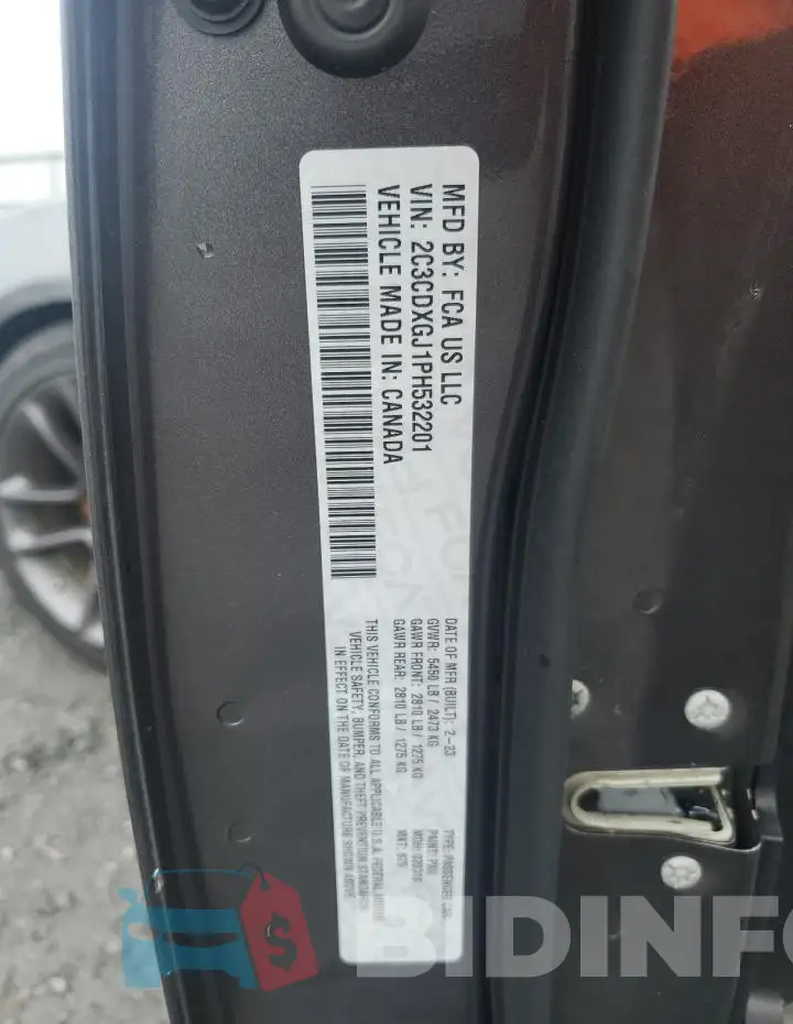 2C3CDXGJ1PH532201 Photo# 12