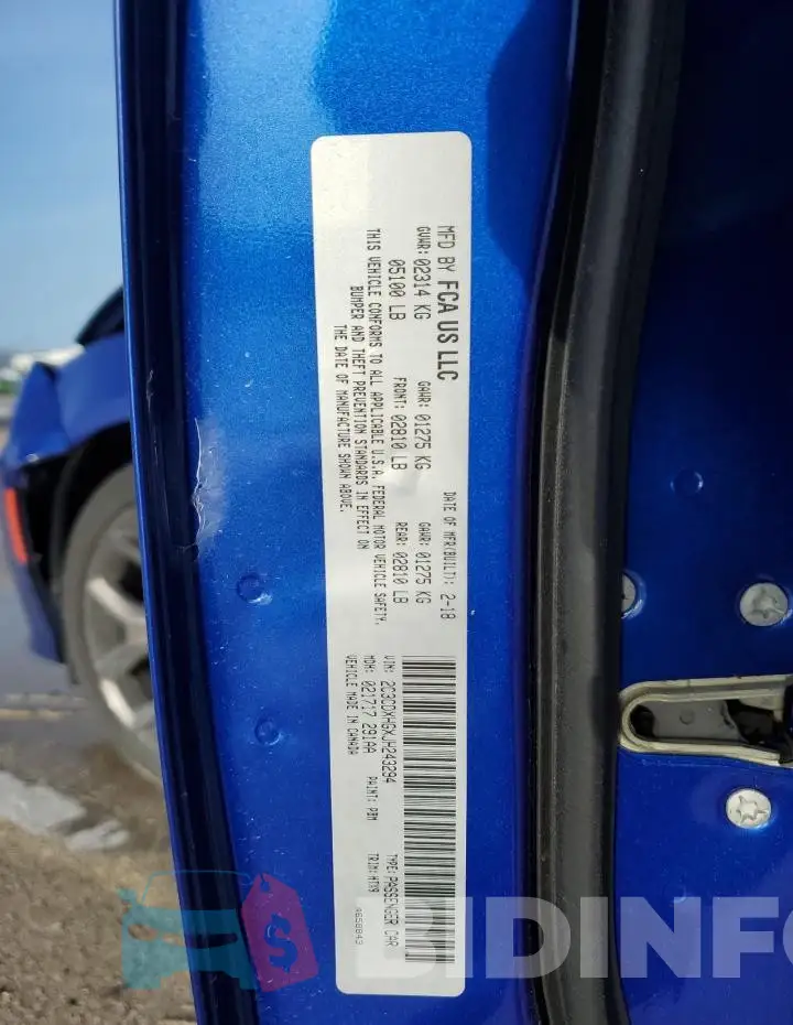 2C3CDXHGXJH243294 Photo# 12