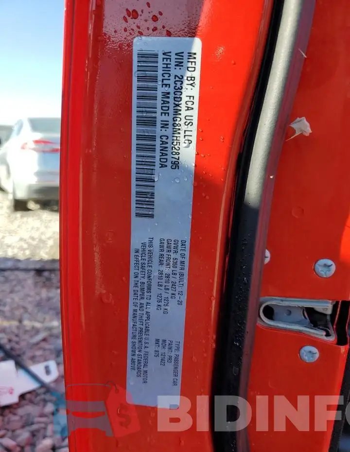 2C3CDXMG8MH528795 Photo# 12