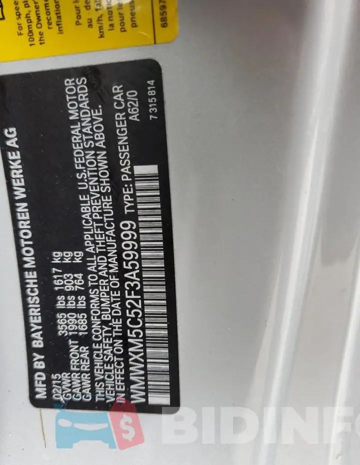 WMWXM5C52F3A59999 Photo# 13