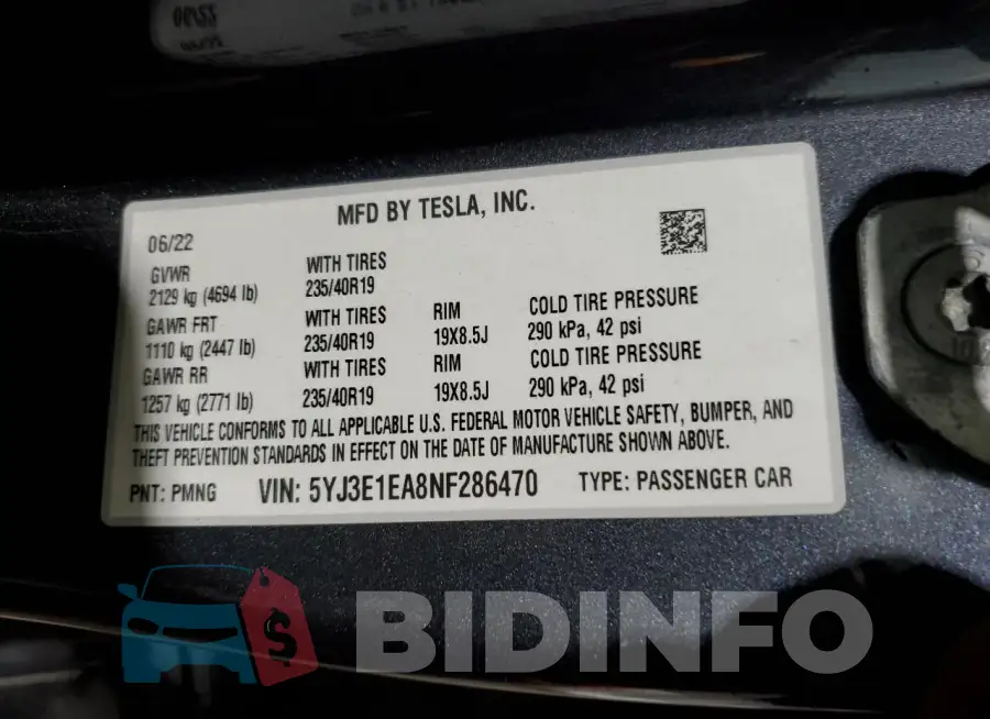 5YJ3E1EA8NF286470 Photo# 12