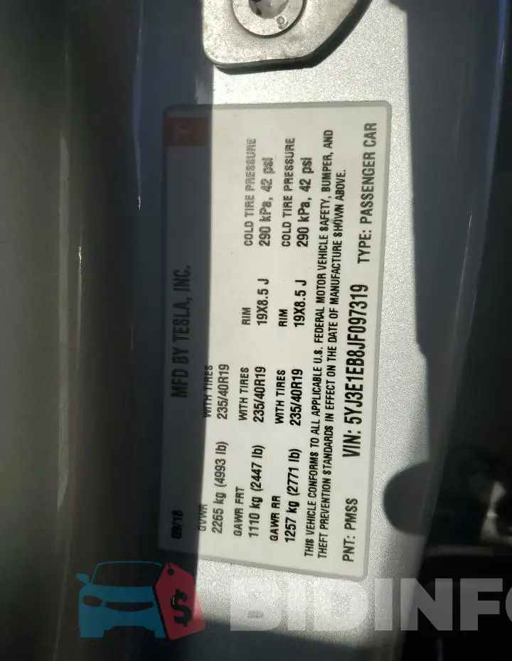 5YJ3E1EB8JF097319 Photo# 12