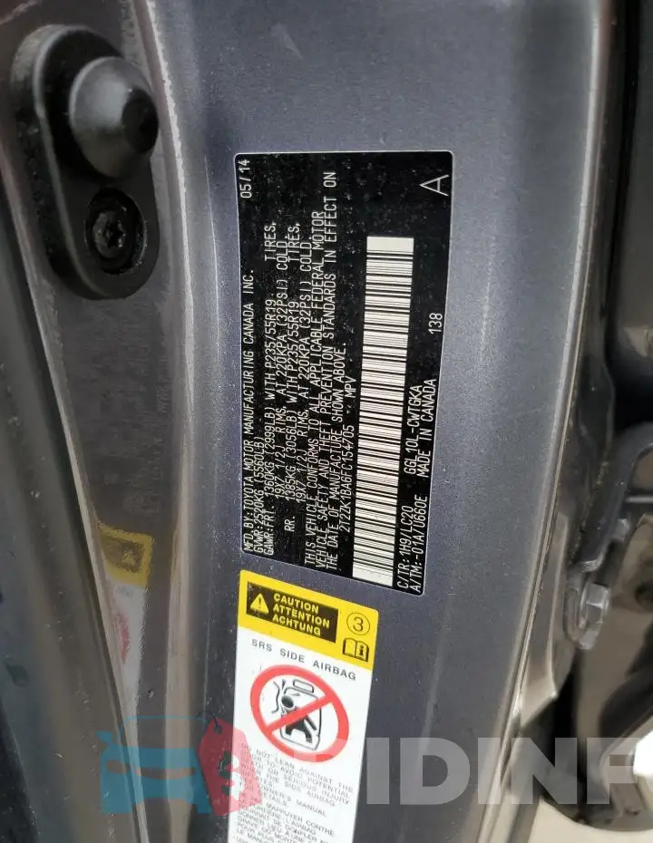 2T2ZK1BA6FC154705 Photo# 14