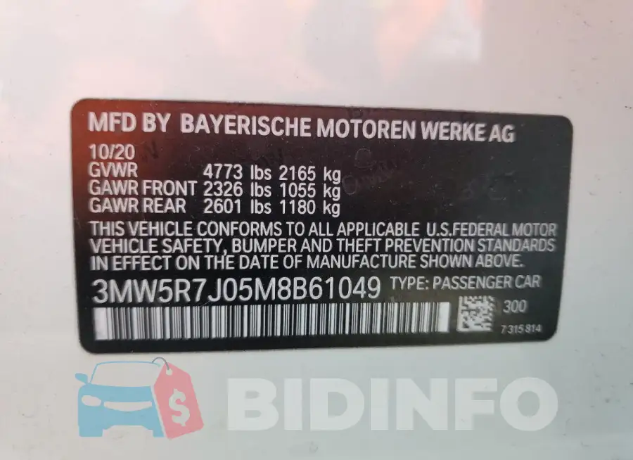 3MW5R7J05M8B61049 Photo# 12