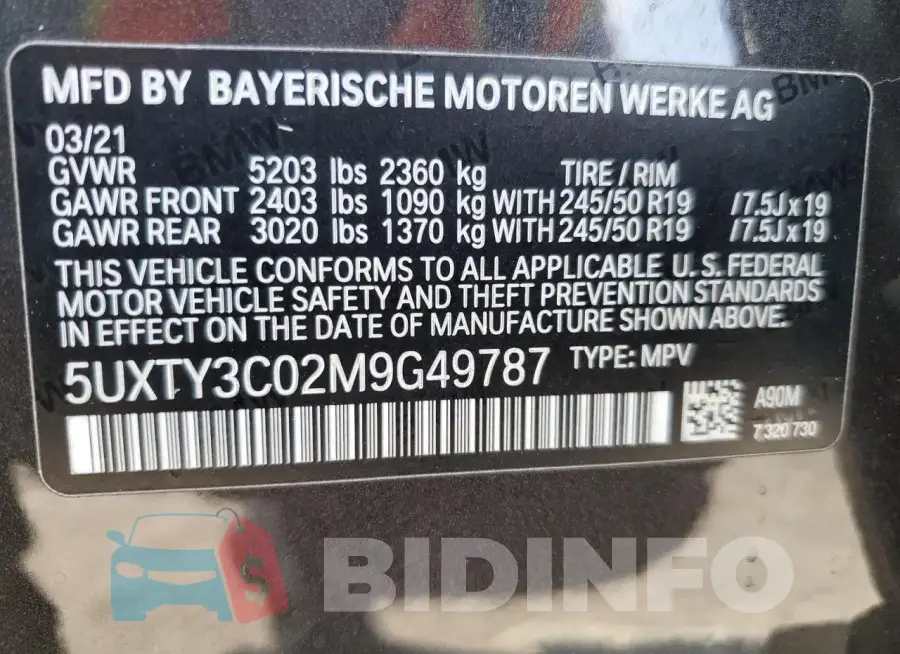 5UXTY3C02M9G49787 Photo# 12