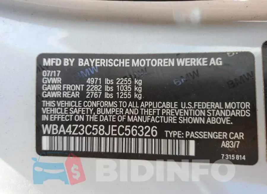 WBA4Z3C58JEC56326 Photo# 12