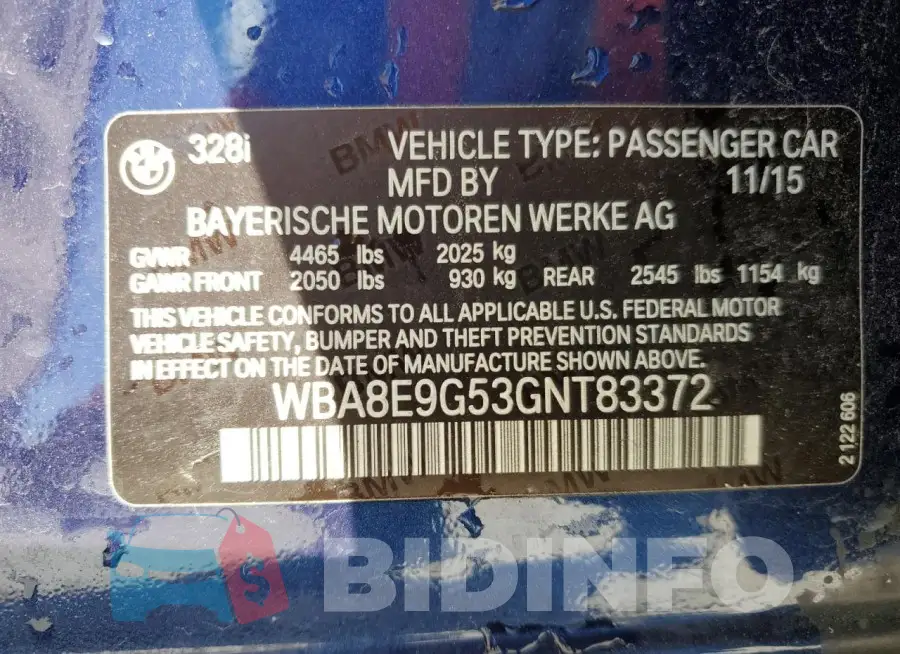 WBA8E9G53GNT83372 Photo# 12