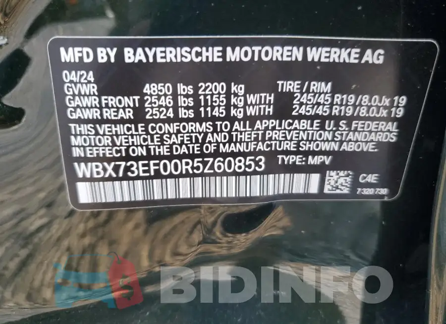 WBX73EF00R5Z60853 Photo# 13
