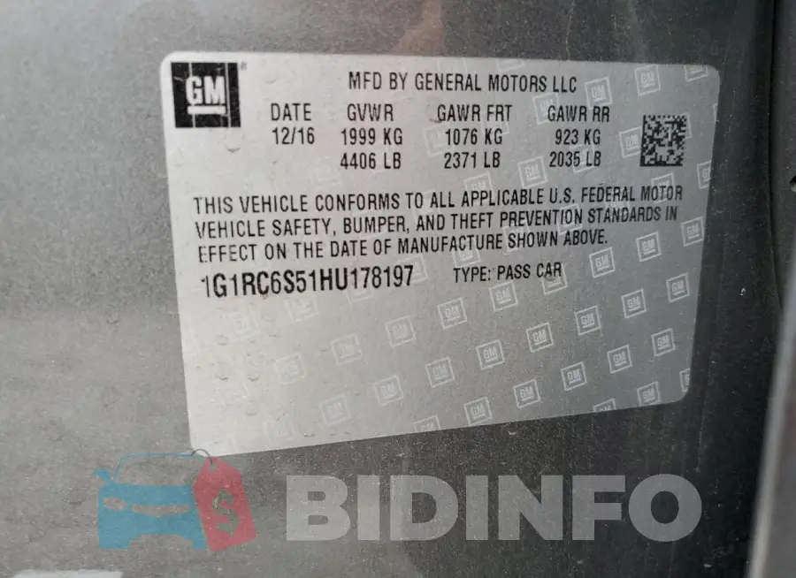 1G1RC6S51HU178197 Photo# 12