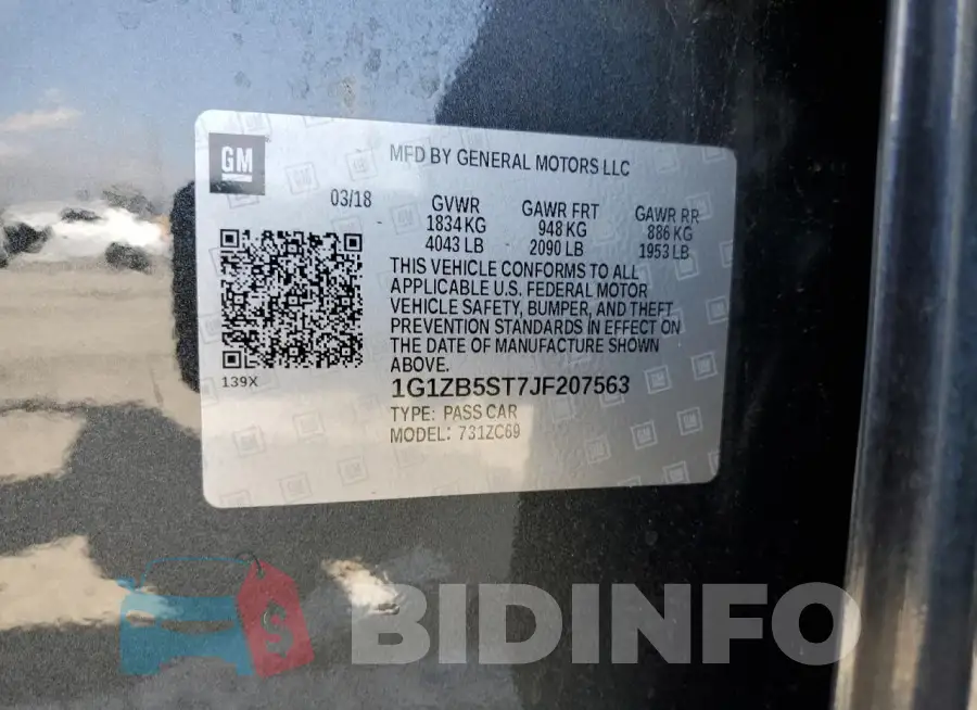1G1ZB5ST7JF207563 Photo# 12
