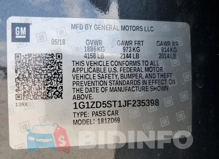 1G1ZD5ST1JF235398 Photo# 12