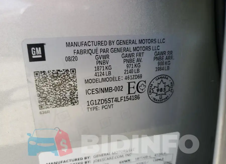1G1ZD5ST4LF154186 Photo# 12