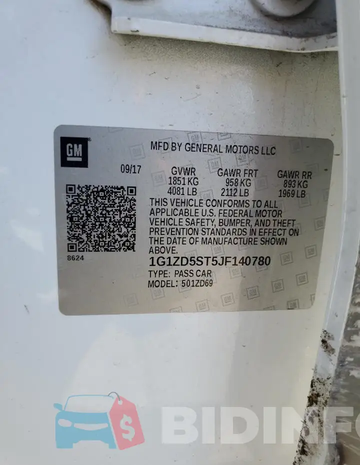 1G1ZD5ST5JF140780 Photo# 12
