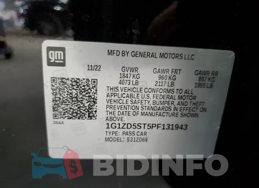 1G1ZD5ST5PF131943 Photo# 12