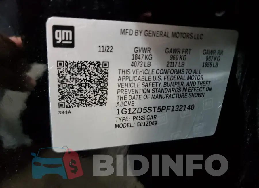 1G1ZD5ST5PF132140 Photo# 12
