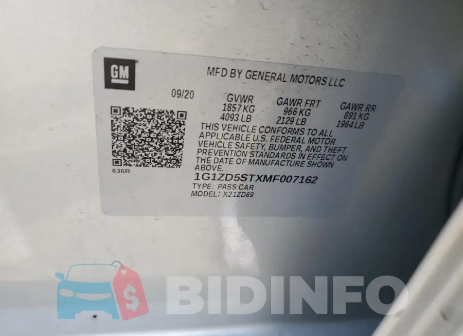 1G1ZD5STXMF007162 Photo# 12