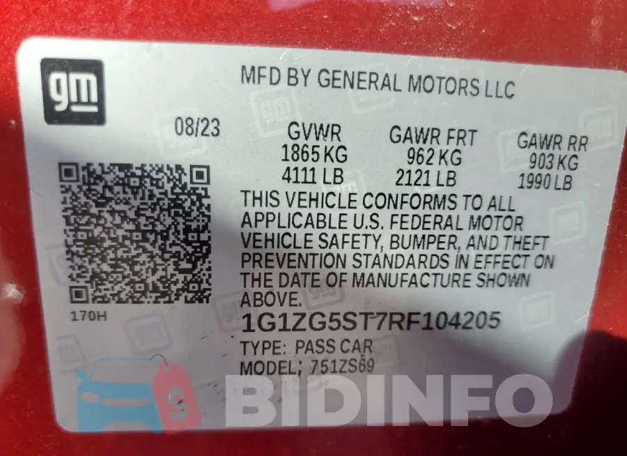1G1ZG5ST7RF104205 Photo# 12