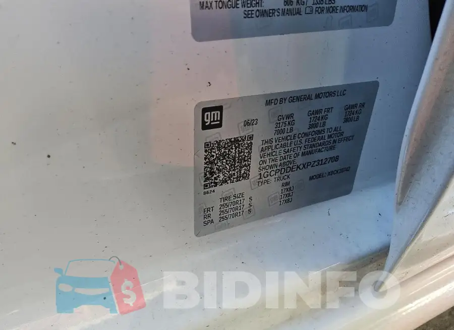 1GCPDDEKXPZ312708 Photo# 14