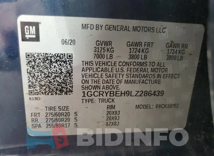 1GCRYBEH9LZ286439 Photo# 12