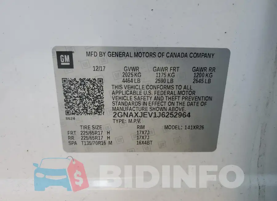 2GNAXJEV1J6252964 Photo# 14