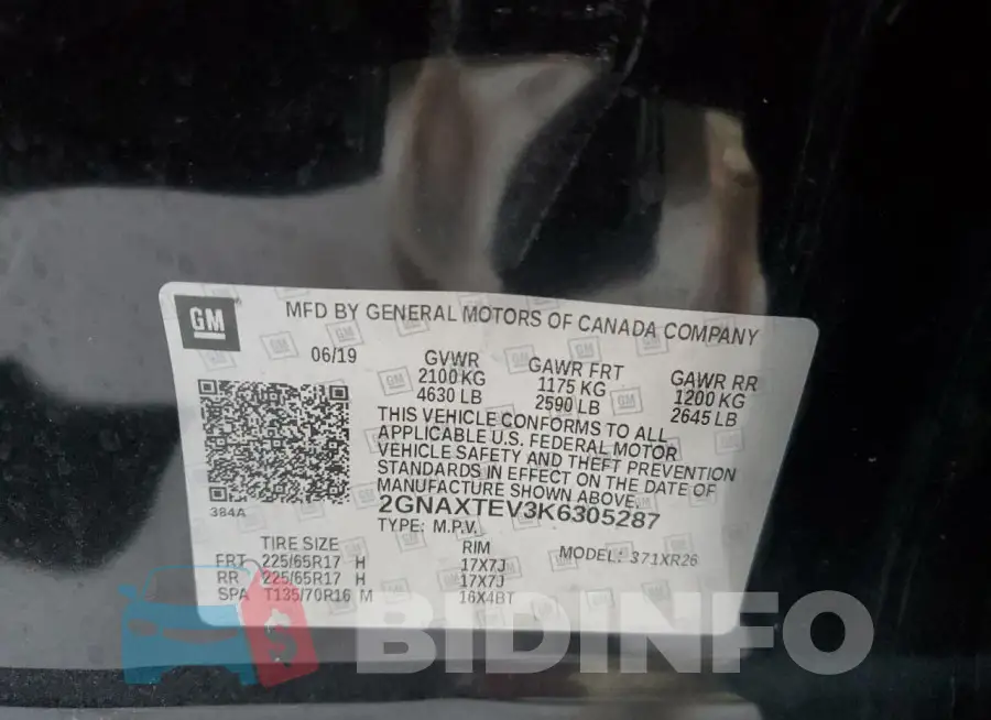 2GNAXTEV3K6305287 Photo# 13