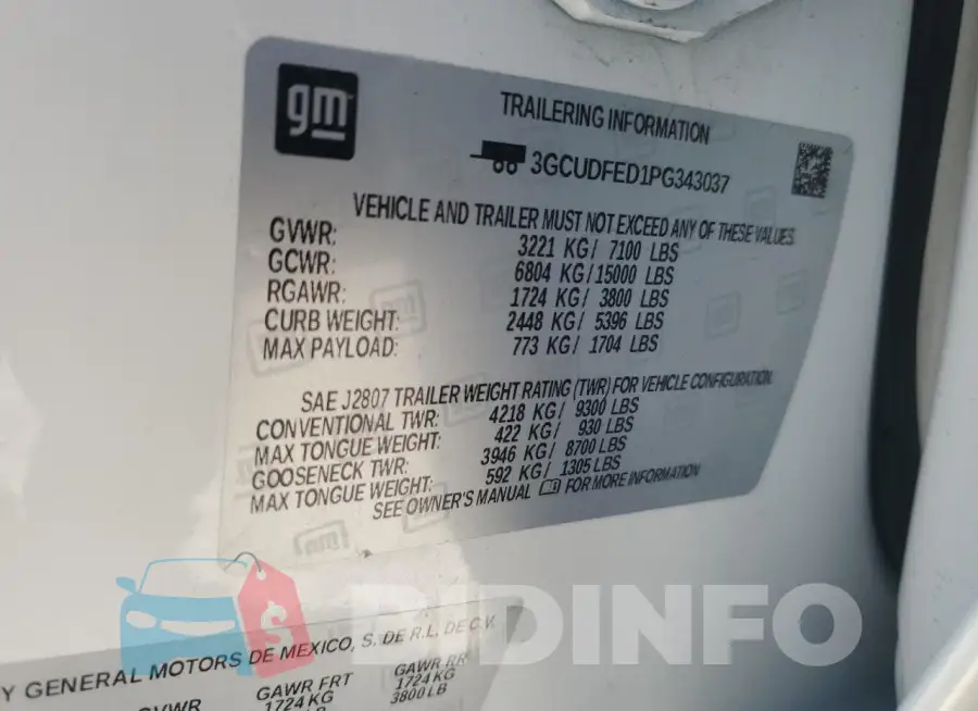 3GCUDFED1PG343037 Photo# 12