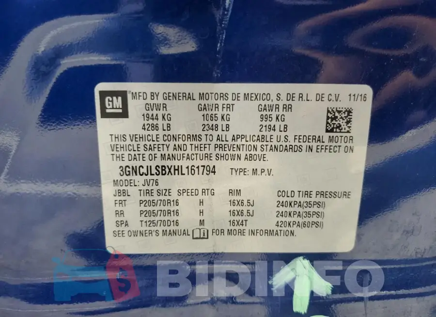 3GNCJLSBXHL161794 Photo# 14