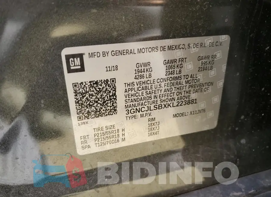 3GNCJLSBXKL223881 Photo# 14