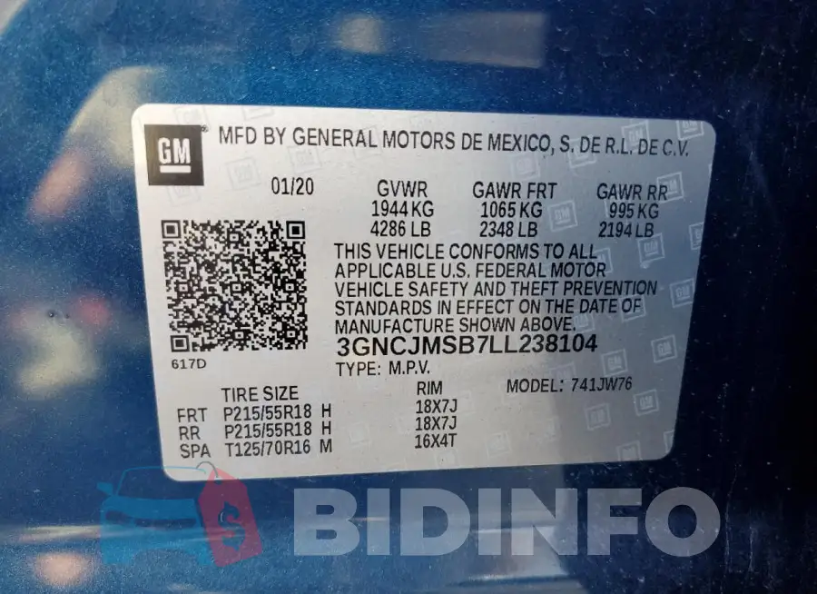 3GNCJMSB7LL238104 Photo# 13
