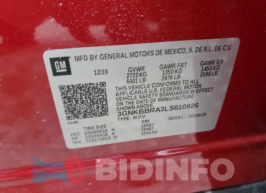 3GNKBBRA3LS610926 Photo# 13