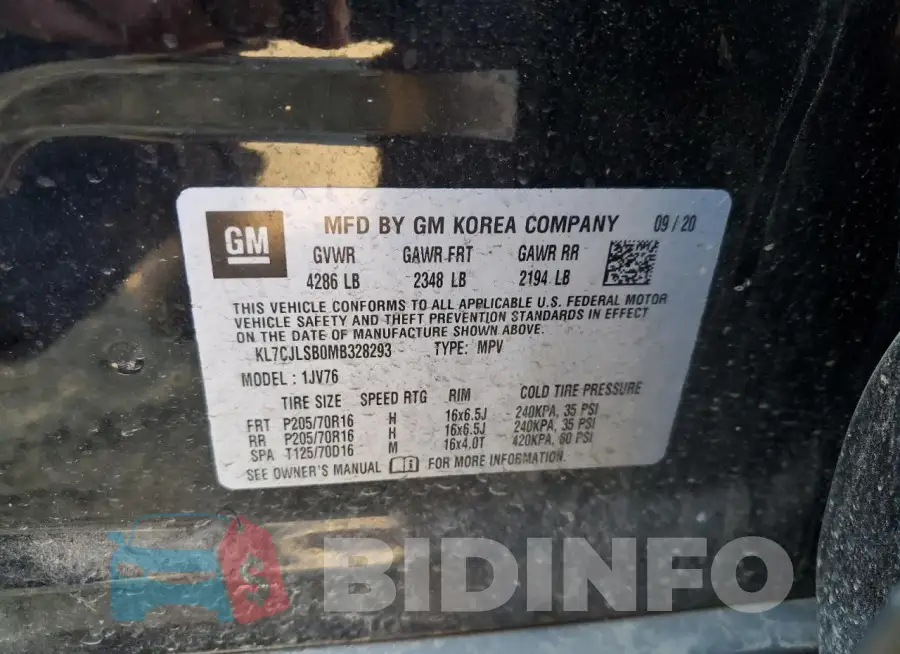 KL7CJLSB0MB328293 Photo# 13