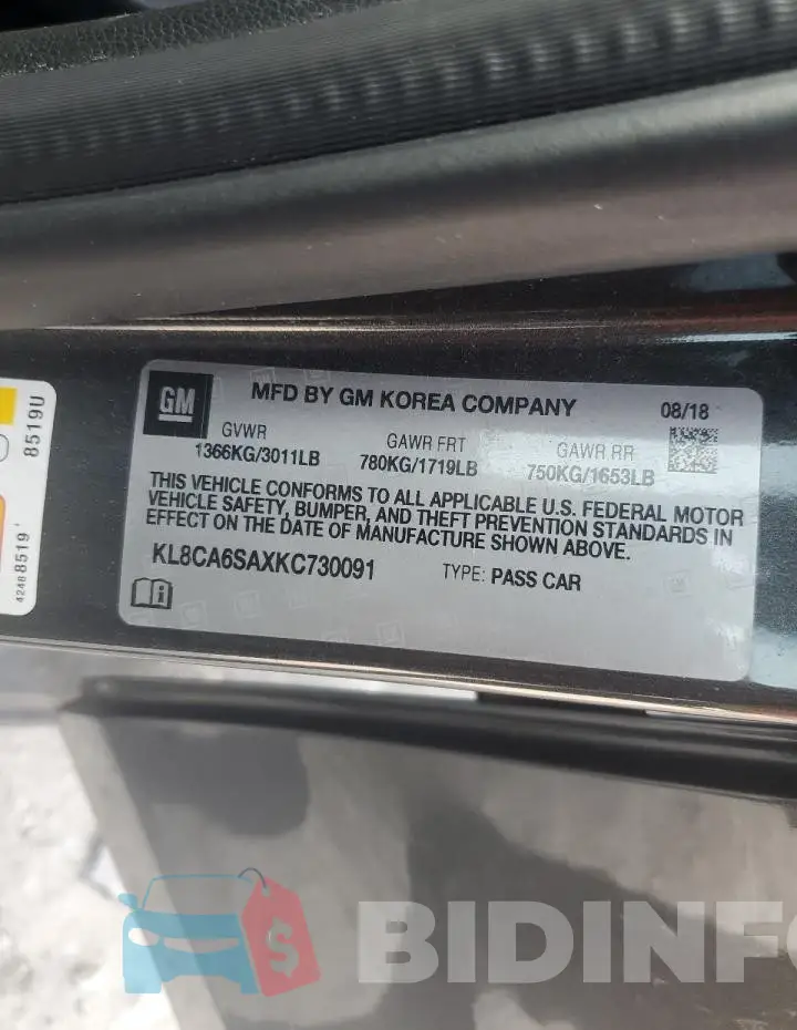 KL8CA6SAXKC730091 Photo# 12