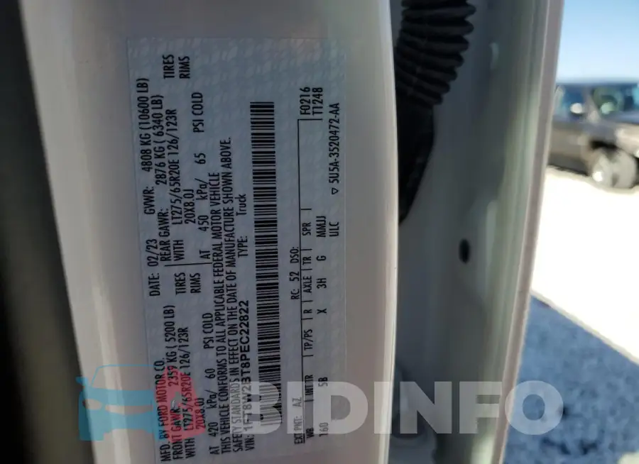 1FT8W2BT8PEC22822 Photo# 12